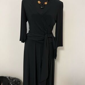 Elegant Black Wrap Dress